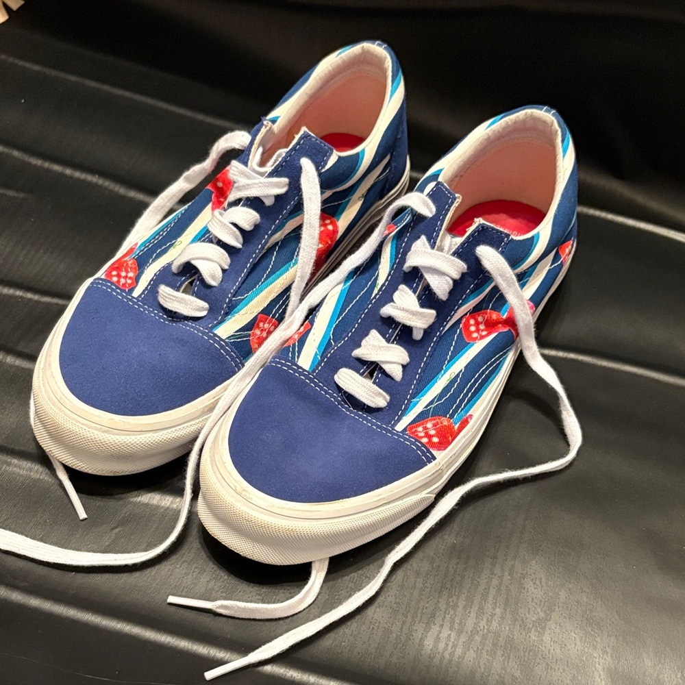 Vans Blue and Red Sneakers
